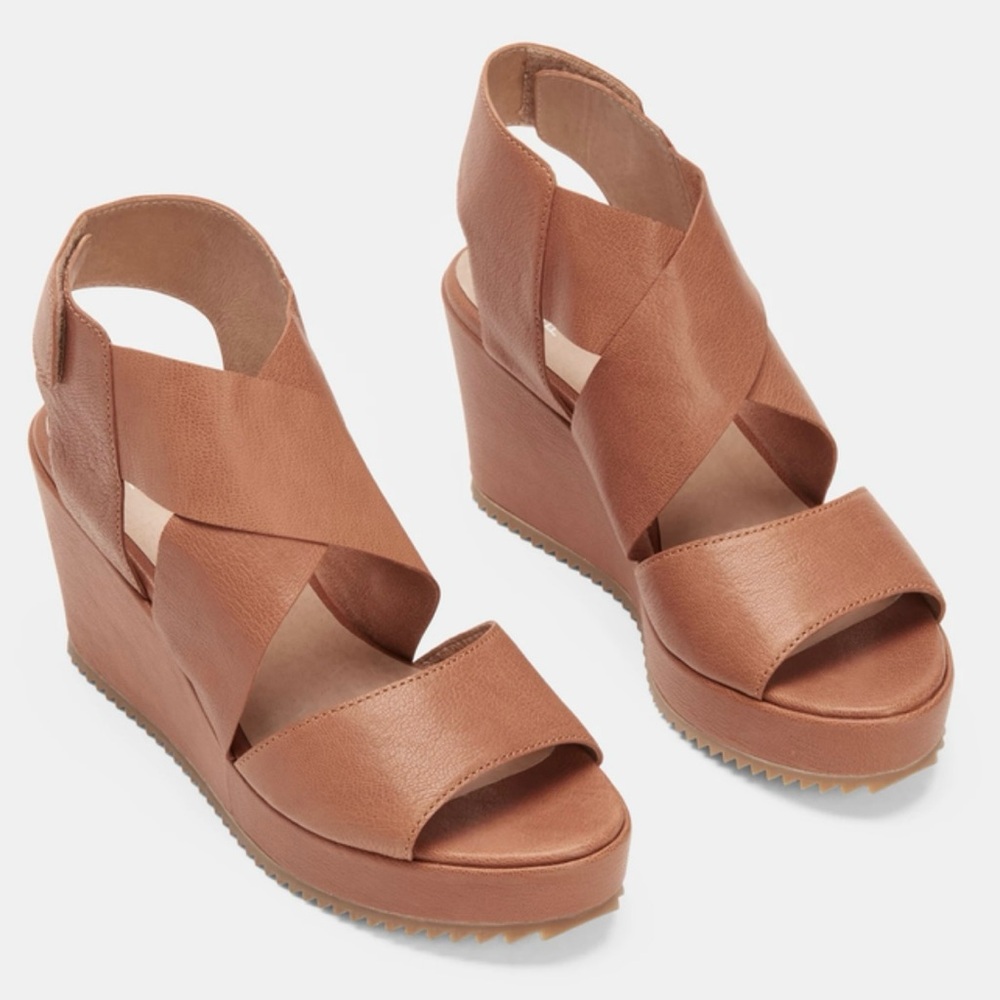 Eileen Fisher Whimsey Wedge Sandals- 10